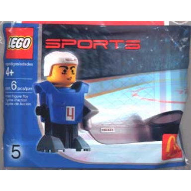 mcdonalds sports set number 5 - blue hockey player 4 polybag