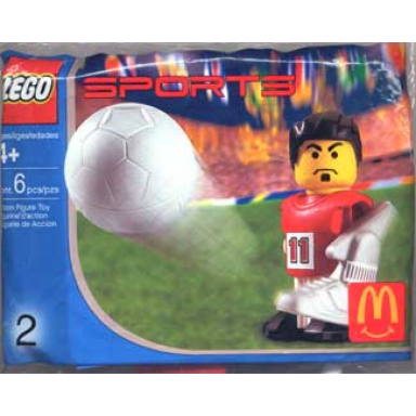 mcdonalds sports set number 2 - red soccer player 11 polybag