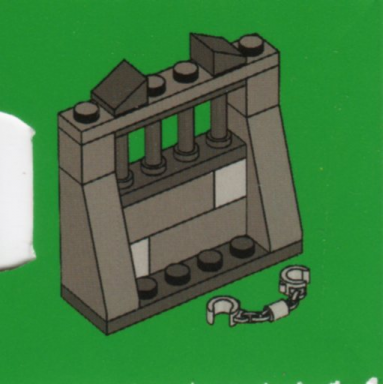 advent calendar 2010 kingdoms day 11 - dungeon cell window with handcuffs