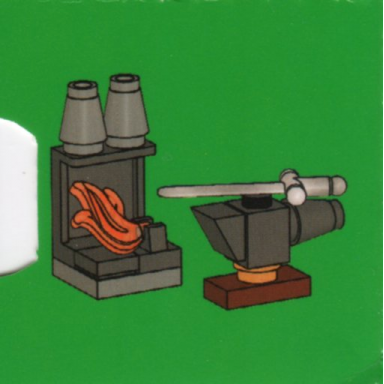 advent calendar 2010 kingdoms day 2 - anvil and forge with sword