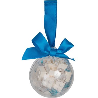 holiday ornament bauble with white bricks