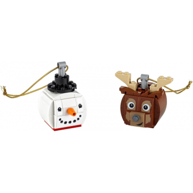 snowman and reindeer ornament