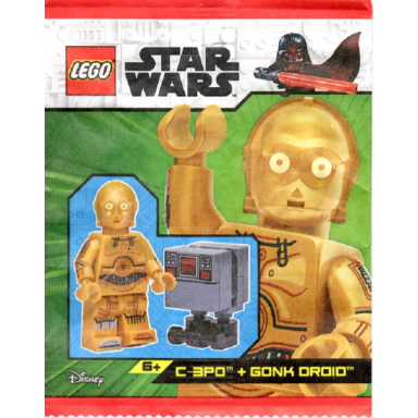 c-3po and gonk droid paper bag