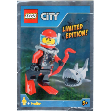 scuba diver and shark foil pack 1