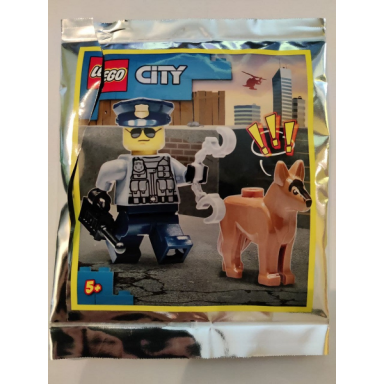 police officer with dog foil pack