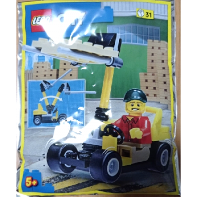 forklift driver with forklift truck foil pack