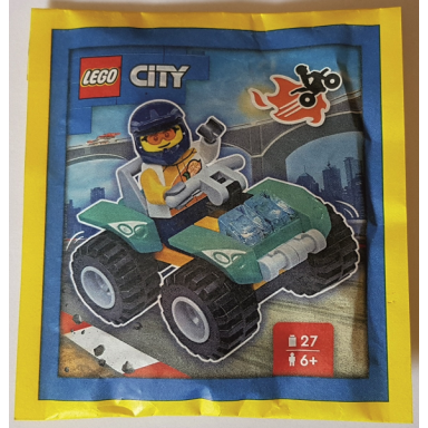 stuntman with quad paper bag