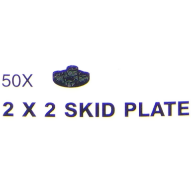 2 x 2 skid plate pack of 50 black