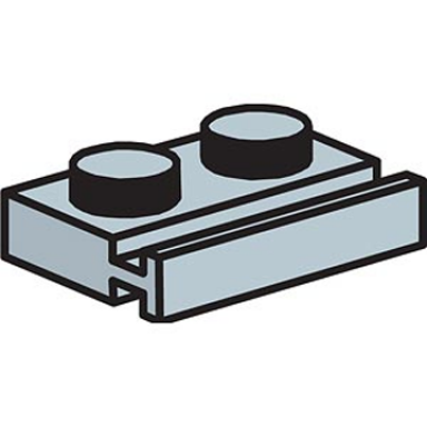 1 x 2 plate with slide pack of 100