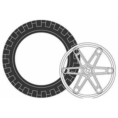 large tire and hub 2 tires 2 hubs