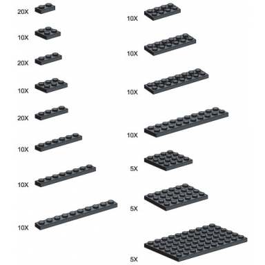 black plates - large package 165 plates