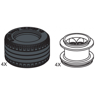 large lawn tire hub 4 tires 4 hubs