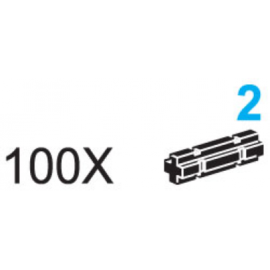 2-stud axles with grooves pack of 100