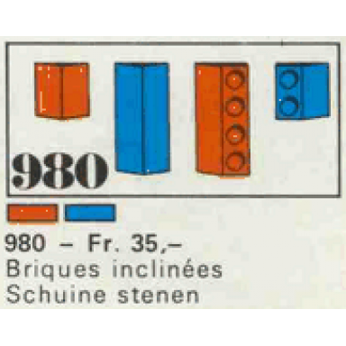 23 sloping bricks including roof peak bricks blue