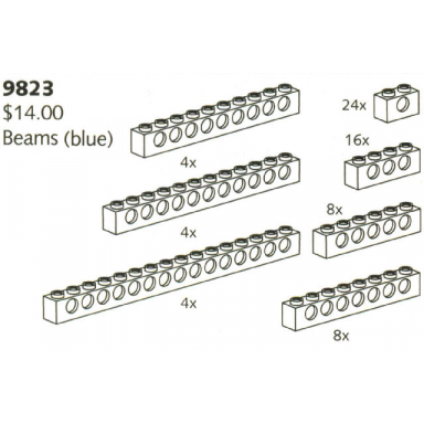 blue beams with holes