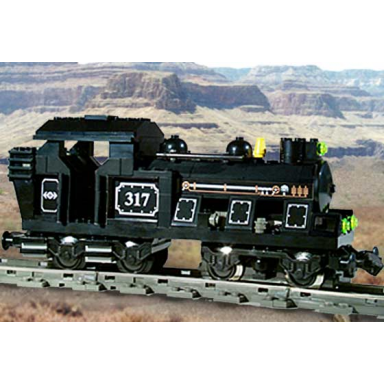 large train engine black