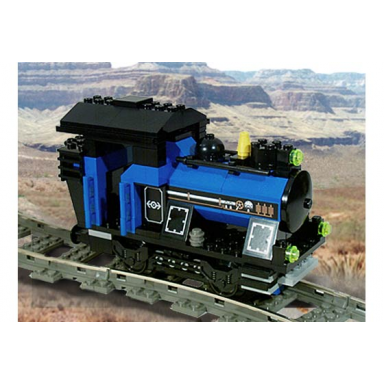 small train engine blue