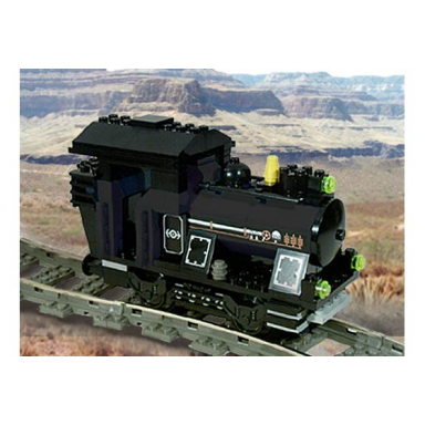 small train engine black