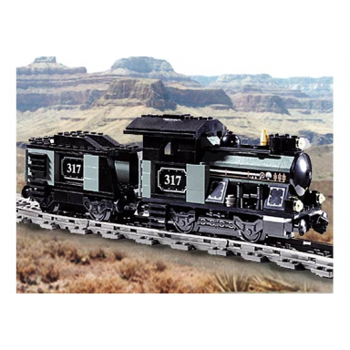small train engine with tender gray
