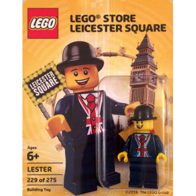 lester - lego store grand opening exclusive set leicester square london uk blister pack