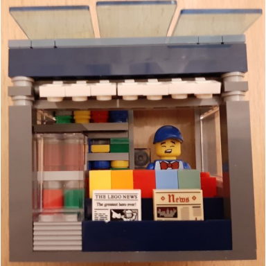 lego brand store exclusive build - newsstand