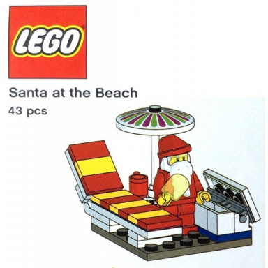 toys r us exclusive build - santa at the beach