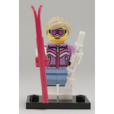 downhill skier series 8 complete set with stand and accessories