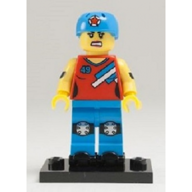 roller derby girl series 9 complete set with stand and accessories