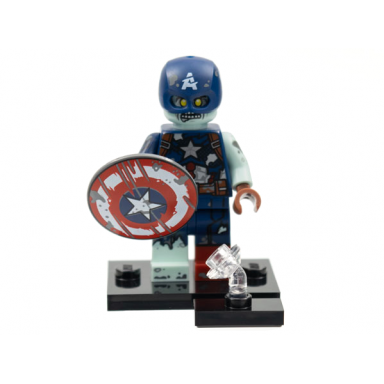 zombie captain america marvel studios series 1 complete set with stand and accessories