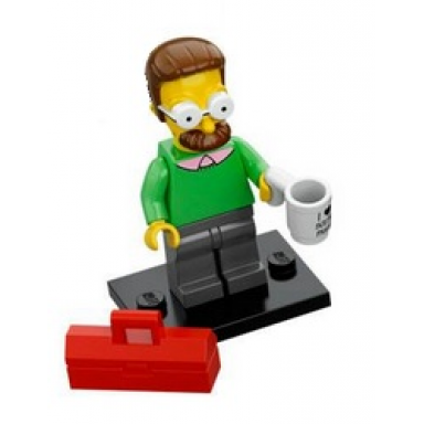 ned flanders the simpsons series 1 complete set with stand and accessories