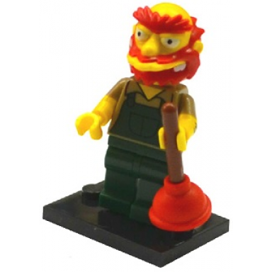 groundskeeper willie the simpsons series 2 complete set with stand and accessories