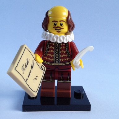 william shakespeare the lego movie complete set with stand and accessories