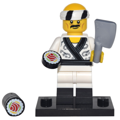 sushi chef the lego ninjago movie complete set with stand and accessories