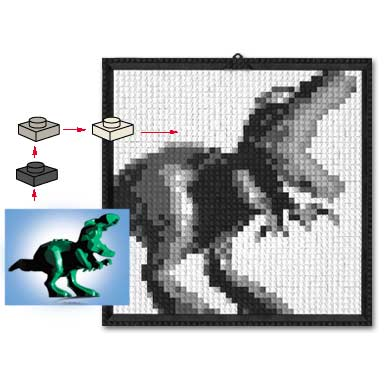 mosaic dino